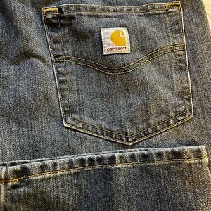Carhartt Mens Distressed Blue Denim Jeans Like New 38x30